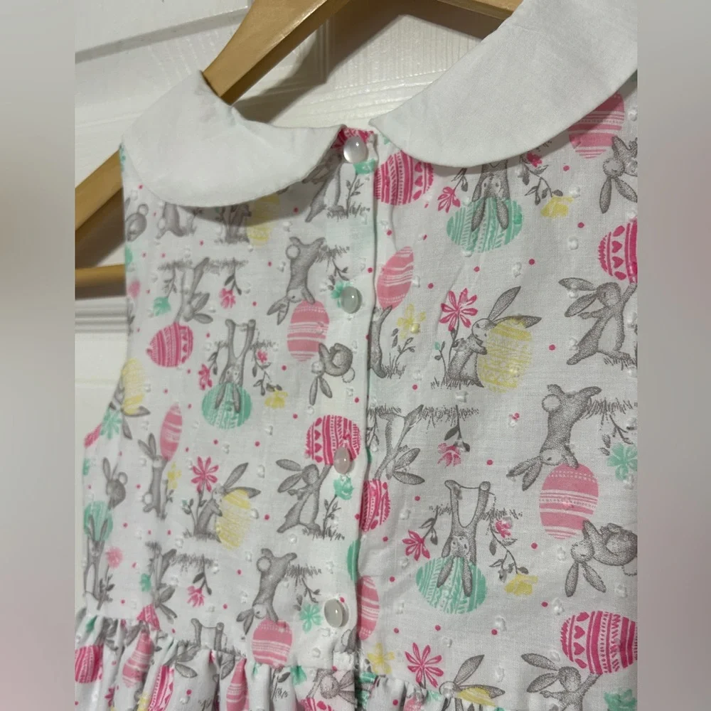 cupcakes and cashmere Girl’s Easter Dress Bunny Rabbits & Eggs Cotton NWOT Sz 7